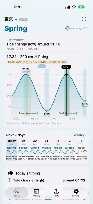 Shiodoki: Japan Tide Charts screenshot 1