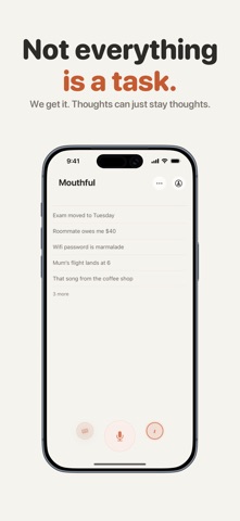 Mouthful: Voice to To-Do List iPhone screenshot