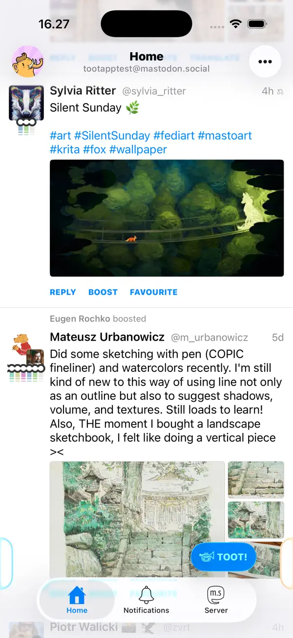 Screenshot #1 pour Toot! for Mastodon