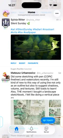 Screenshot von Toot! For Mastodon auf dem iPhone 1