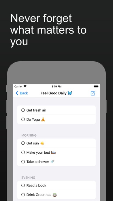 Screenshot #3 pour ForgetNot 2 - Checklists