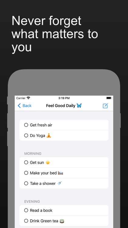 ForgetNot 2-Routine checklists