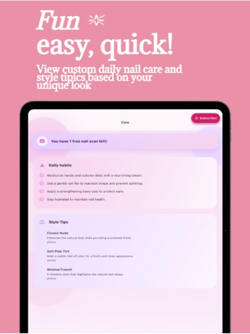 AI Nail Scanner iPad screenshot