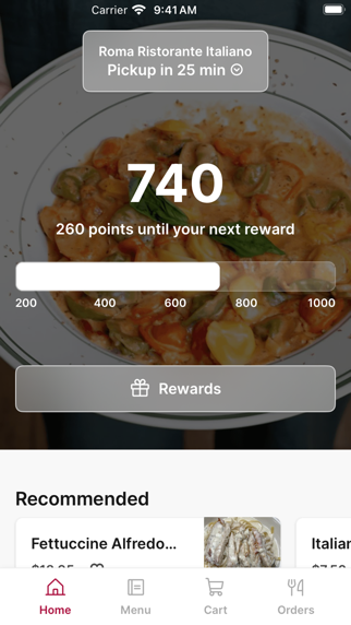 Roma Ristorante Italiano app screenshot
