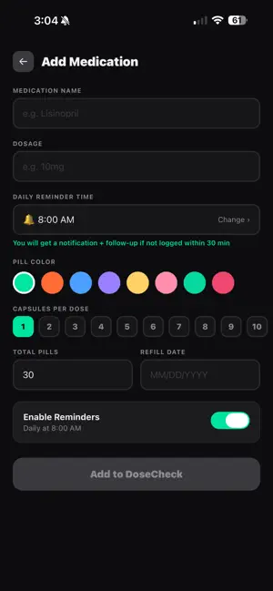 DoseCheck: Medication Tracker screenshot 2