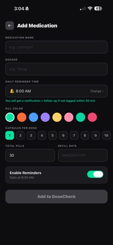 DoseCheck: Medication Tracker Screenshot 2 of 5