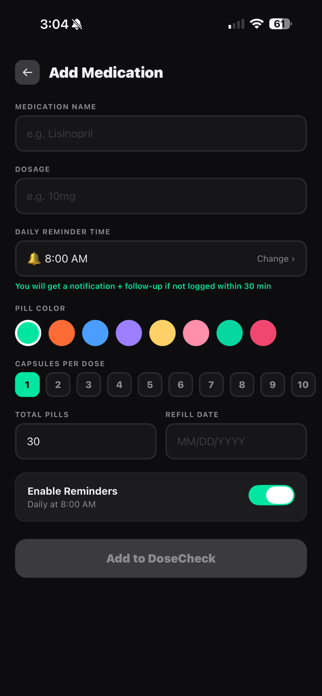 DoseCheck: Medication Tracker Screenshot 2 of 5