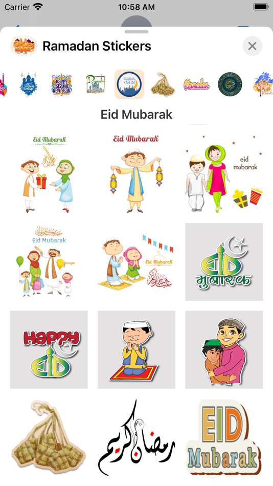 #4. Animated Ramadan Stickers (iOS) Bởi: Akshar Jain