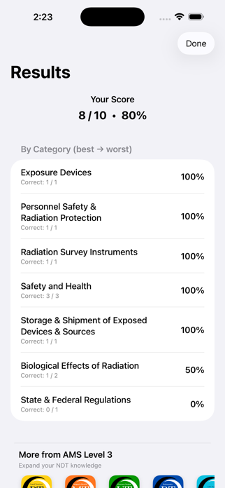 Radiation Safety Test Prep Screenshot 4 of 4