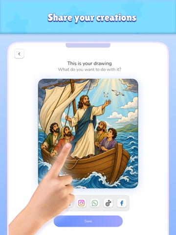 Bible coloring book for paint iPad screenshot