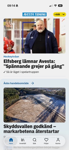 Avesta Tidning screenshot