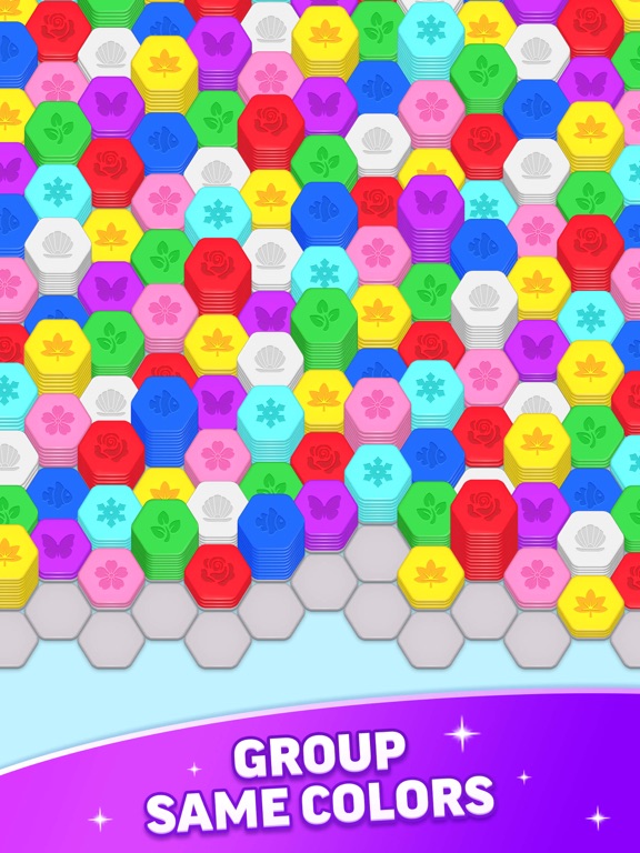 Hexa Sort Master: Merge Puzzleのおすすめ画像1