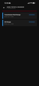 MXTracker - Maintenance Log screenshot