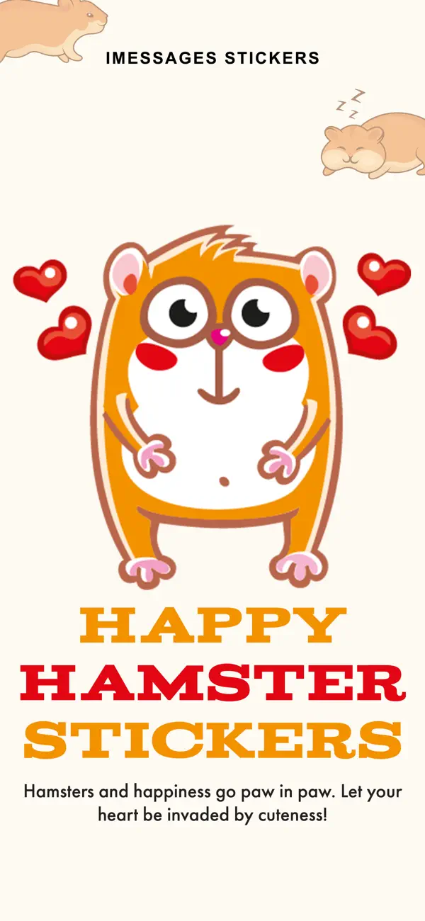 Screenshot #1 pour Happy Hamster Stickers