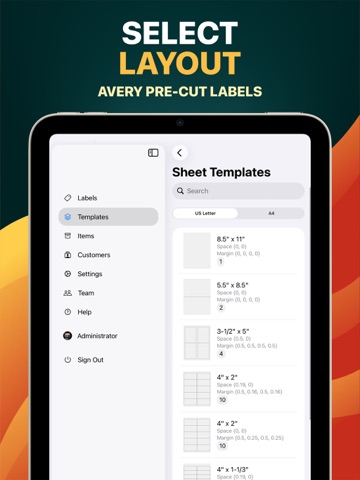 Label Maker - Print Master Pro iPad screenshot