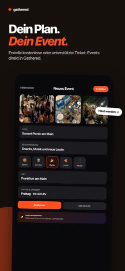 Screenshot von Gathered: Events & Freunde auf dem iPhone 5