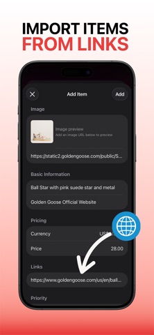 Wanty: Wishlist Maker iPhone screenshot