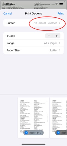 Print Contact app screenshot 3