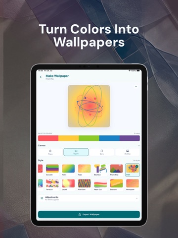 Color Palette: Picker Analysis iPad screenshot