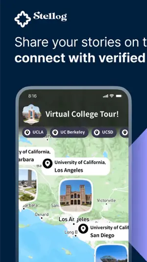 Stellog: Share You on the Map! screenshot 1