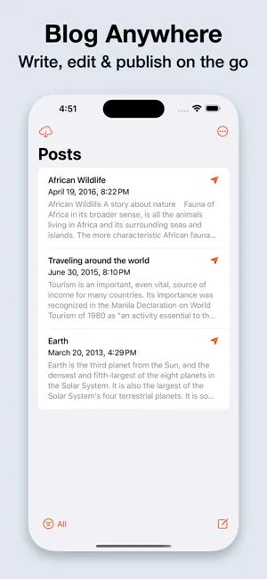 BlogTouch for Blogspot Blogger screenshot 1