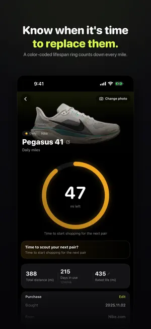 Soledo: Shoe Mileage Tracker screenshot 1