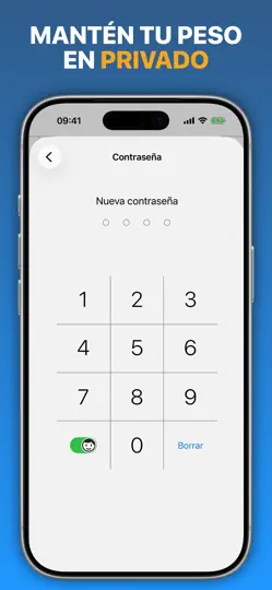 Captura de pantalla de Peso Diario Lite en iPhone 4