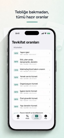 KDV tevkifat hesaplama iPhone screenshot