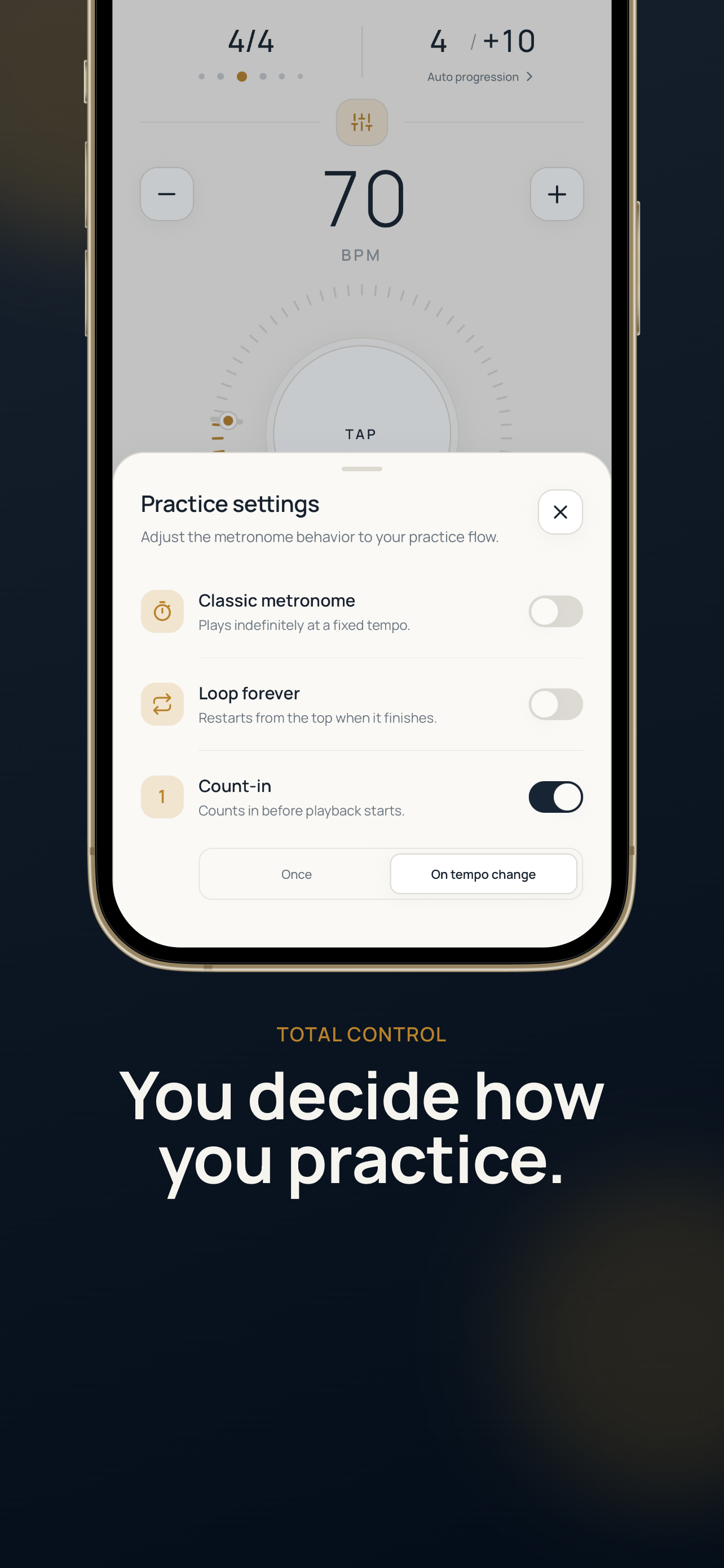 pratnome: Auto Tempo Metronome screenshot 6