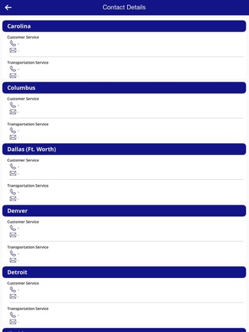 SYGMA Customer iPad screenshot