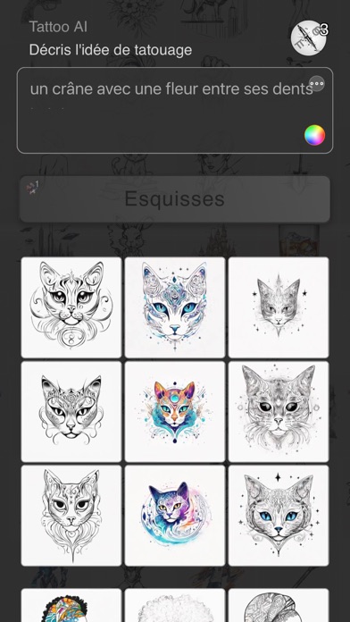 Screenshot #1 pour Tattoo AI - idées de tatouages