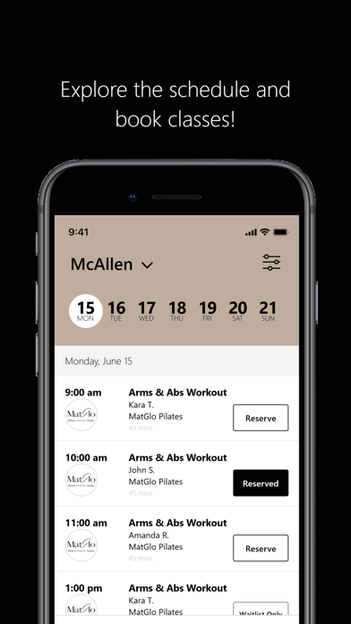 MatGlo Pilates Studio iPhone screenshot 3 - Health & Fitness app