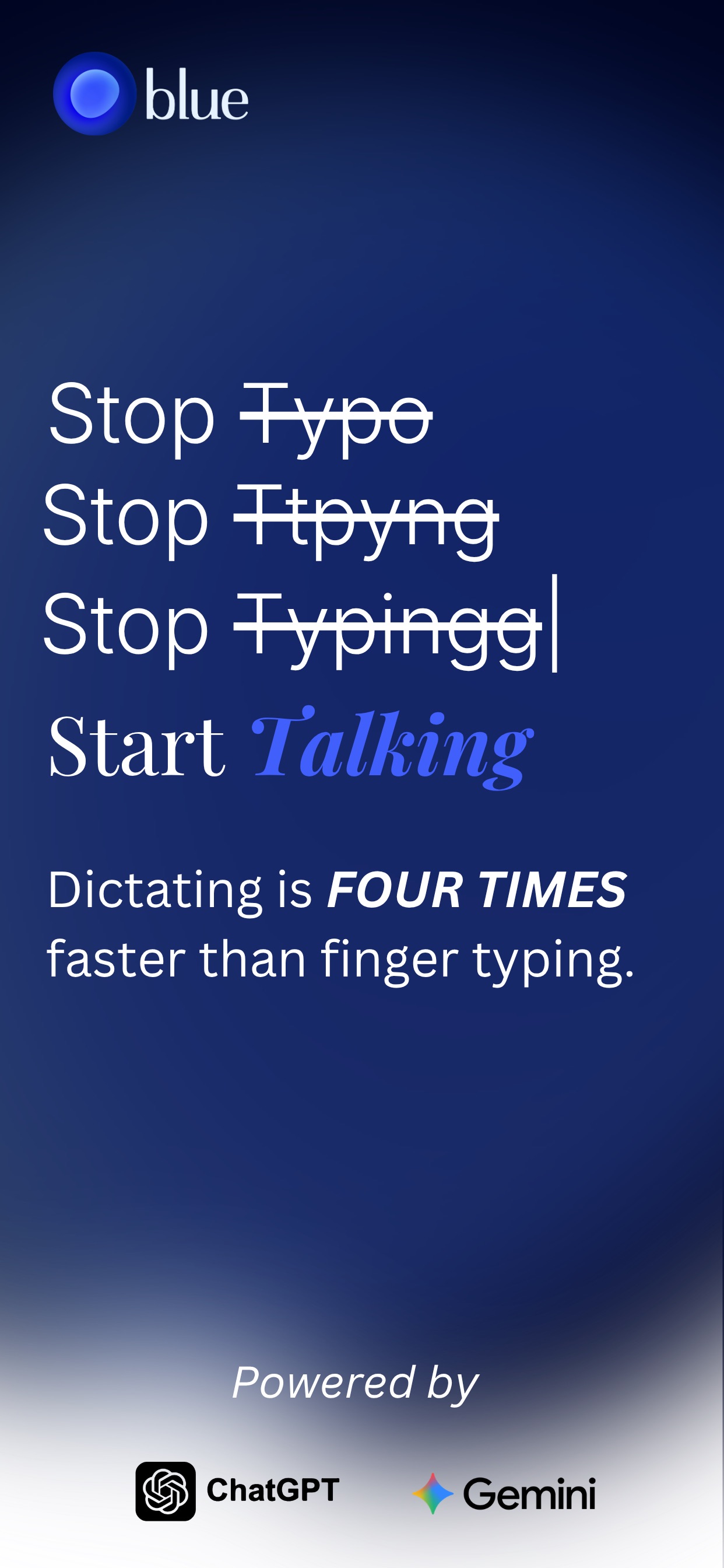 Blue Smart Dictation Keyboard screenshot 1
