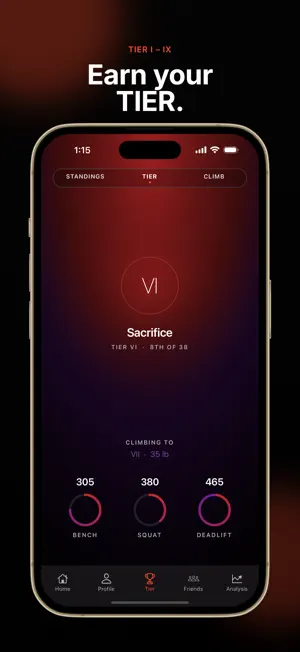 TIER: AI Gym Workout Ranking screenshot 1