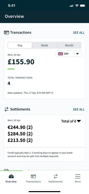 Worldpay Dashboard screenshot 4