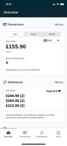 Worldpay Dashboard Screenshot 4 of 9