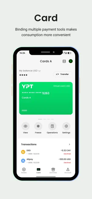 YPT: Crypto Card & Pay screenshot 3