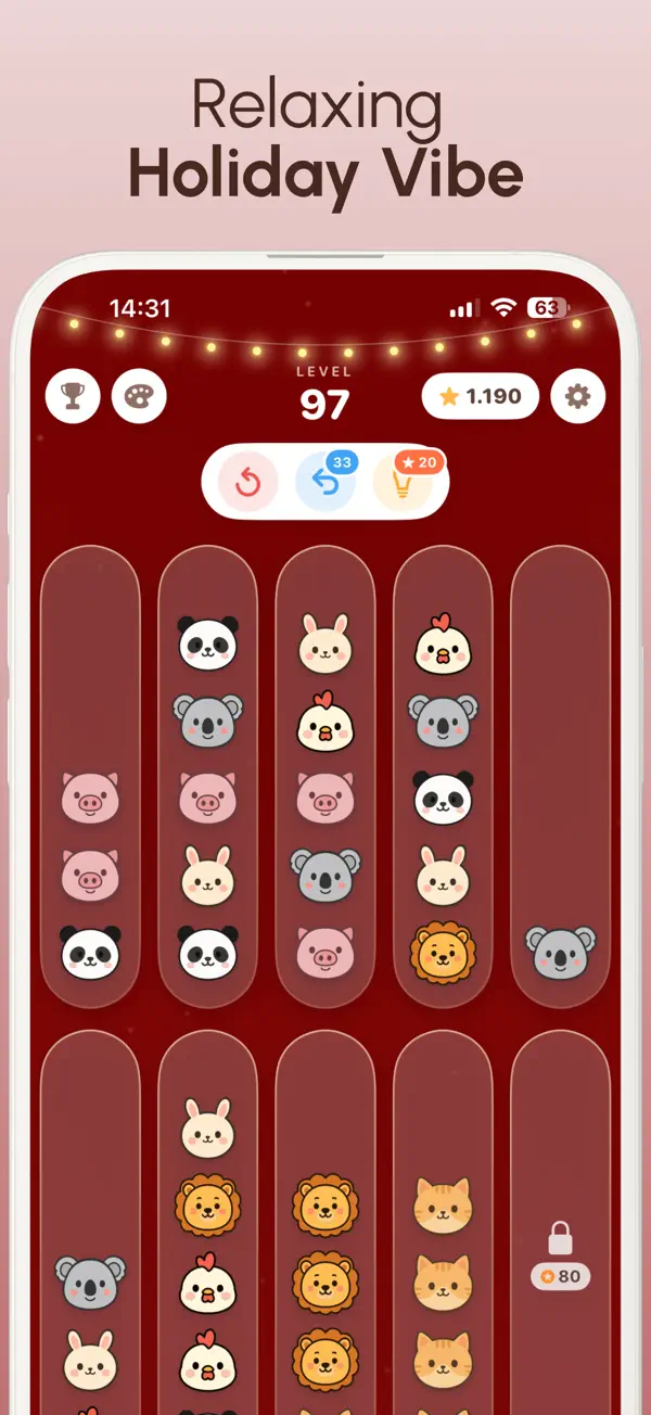 Cozy Animal Sort: Puzzle Screenshot 2