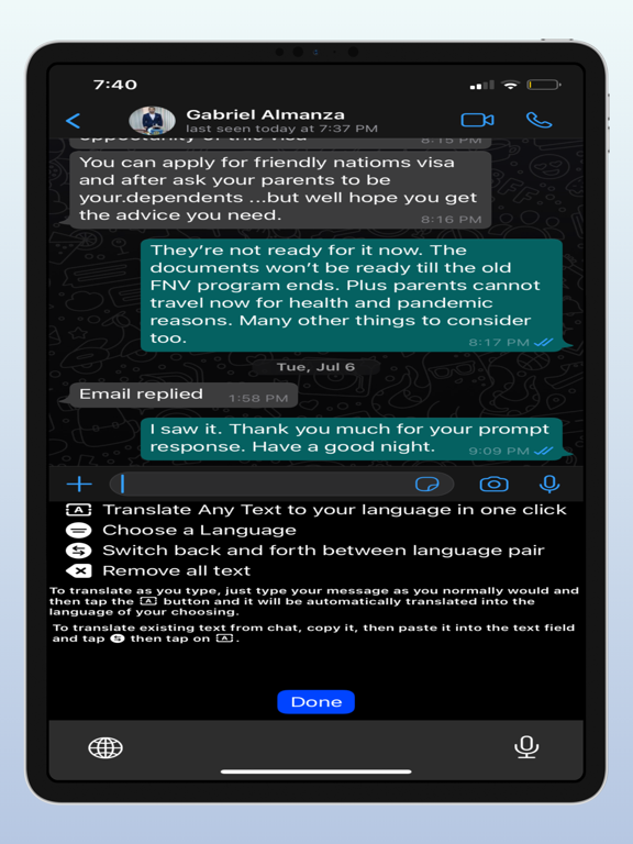 Screenshot #6 pour Chat messenger translator / 翻译