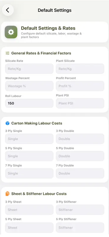 Corrugated Carton Costing screenshot 3 of 10