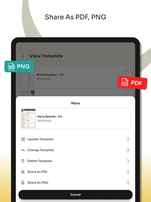 Resume Maker: CV Builder PDF iPad screenshot