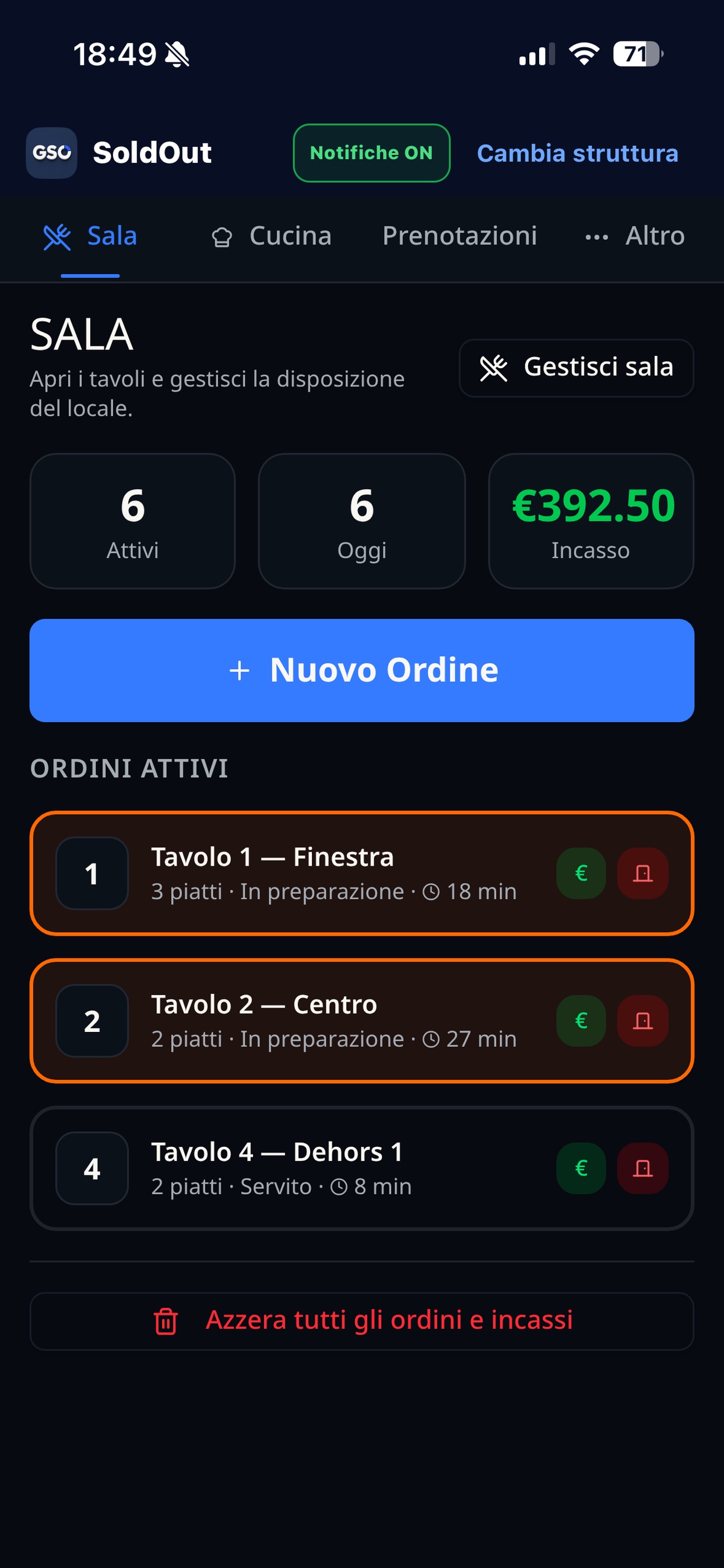 Screenshot 1 of SoldOut Gestionale