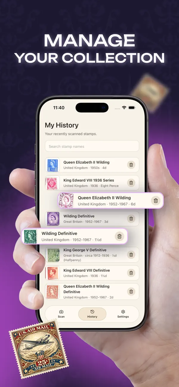 #4. Stamp ID & Value Scanner (iOS) Podle: Szymon Niemiec