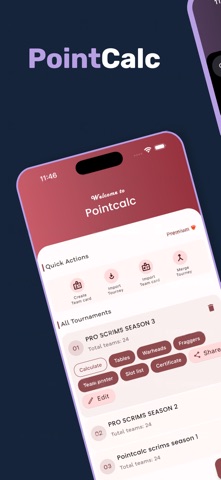 Pointcalc | Point Table Maker screenshot