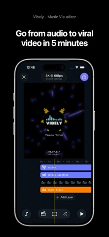 Music Visualizer - Vibely app screenshot
