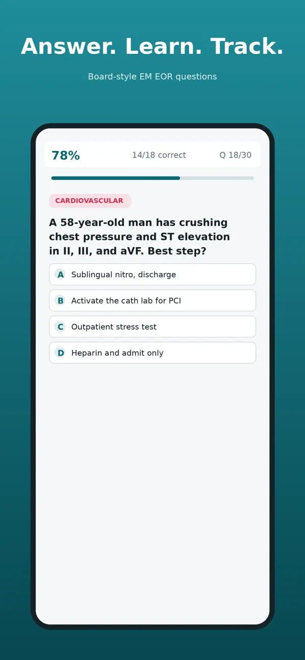 Screenshot #2 pour Emergency Medicine EOR Review