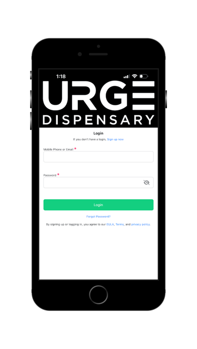 Urge Dispensary Screenshot