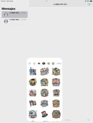 Vintage 4th of July Stickers ipad bilder 0