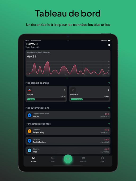Screenshot #4 pour CashFlow - Suivi des dépenses