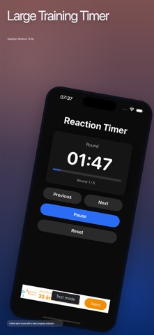 Reaction Workout Timer screenshot